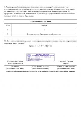 Образовательная лицензия
